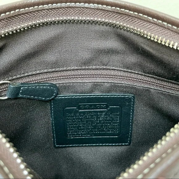 SOLD Coach Brown Leather Crossbody Tassel Zip Purse - Picture 9 of 9